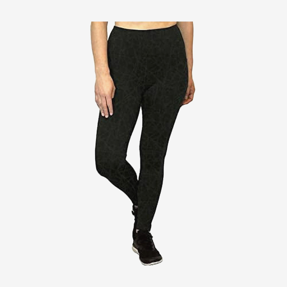 Spyder Leggings Women's Large Black Spider Web Print Pockets Proweb Active - Picture 2 of 9